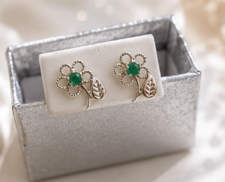 Pendientes Emerald Silver