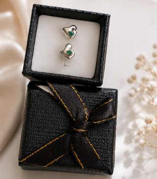 Pendientes Emerald Silver