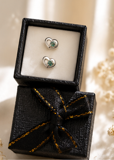 Pendientes Emerald Silver